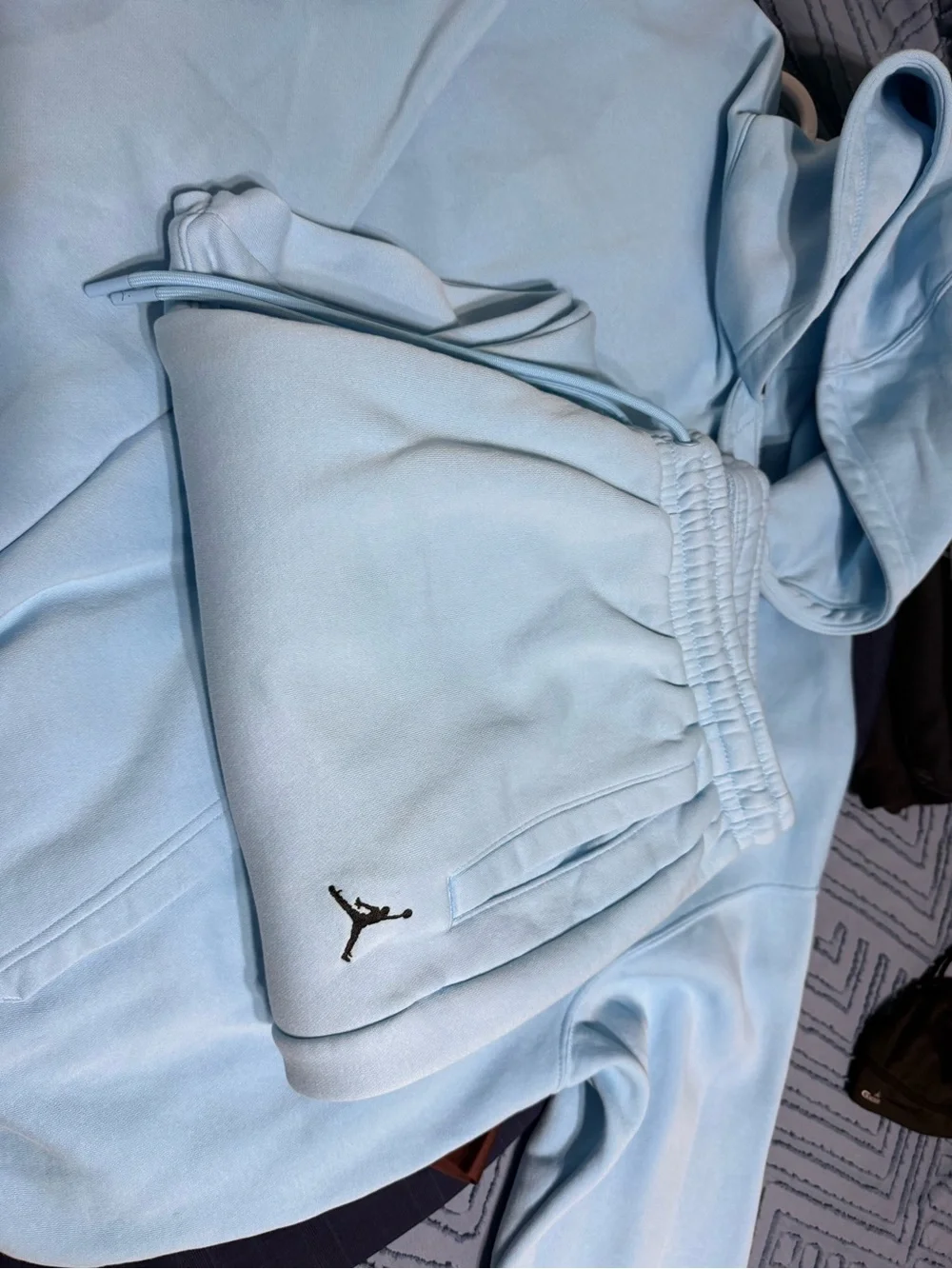 Jordan Essentials Oversized Hoodie & Wide-Leg Jogger Set Blue